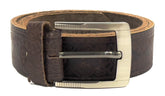 HAARLEM Men KUZE 16400 Leather Belt Flowers Brown